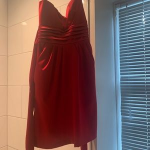Juniors Sz 3 Strapless Dress Red